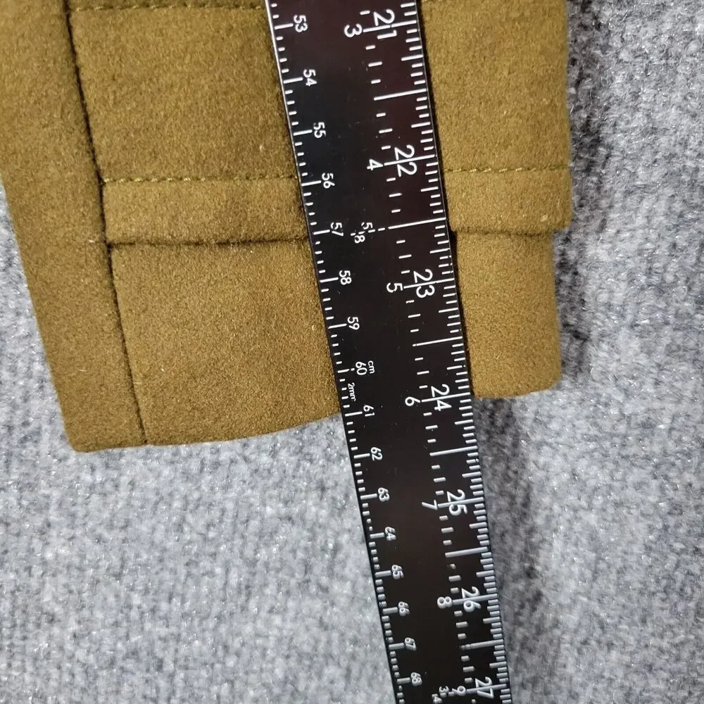 J CREW 52510 Green Wool Button Front Skirted Dress Coat SIZE 00 - Picture 11 of 11